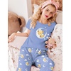 image:imageEkouaer Womens Pajamas Set 2 Piece Lounge Pj Set Short Sleeve Sleepwear Tops with Joggers Pants Loungewear Print NightwearPink Teddy