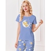 image:imageEkouaer Womens Pajamas Set 2 Piece Lounge Pj Set Short Sleeve Sleepwear Tops with Joggers Pants Loungewear Print NightwearPink Teddy