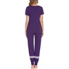image:imageEkouaer Womens Pajamas Set 2 Piece Lounge Pj Set Short Sleeve Sleepwear Tops with Joggers Pants Loungewear Print NightwearPurple