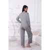 image:imageEkouaer Womens Pajamas Set 2 Piece Lounge Sets Long Sleeve Crewneck Top and Pants Soft Pjs with PocketsGray Stars
