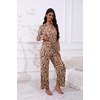 image:imageEkouaer Womens Pajamas Set 2 Piece Lounge Sets Long Sleeve Crewneck Top and Pants Soft Pjs with PocketsLeopard
