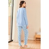 image:imageEkouaer Womens Pajamas Set Long Sleeve Christmas PJ Sets Soft Lounge Set for Women Sleepwear Joggers with PocketsBlue Flowers