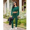 image:imageEkouaer Womens Pajamas Set Long Sleeve Christmas PJ Sets Soft Lounge Set for Women Sleepwear Joggers with PocketsDark Green Plaid