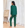 image:imageEkouaer Womens Pajamas Set Long Sleeve Christmas PJ Sets Soft Lounge Set for Women Sleepwear Joggers with PocketsDark Green Plaid