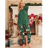 image:imageEkouaer Womens Pajamas Set Long Sleeve Christmas PJ Sets Soft Lounge Set for Women Sleepwear Joggers with PocketsGreen