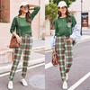 image:imageEkouaer Womens Pajamas Set Long Sleeve Christmas PJ Sets Soft Lounge Set for Women Sleepwear Joggers with PocketsGreen Plaid