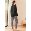 image:imageEkouaer Womens Pajamas Set Long Sleeve Christmas PJ Sets Soft Lounge Set for Women Sleepwear Joggers with PocketsLeopard