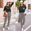 image:imageEkouaer Womens Pajamas Set Long Sleeve Christmas PJ Sets Soft Lounge Set for Women Sleepwear Joggers with PocketsLeopard