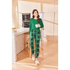 image:imageEkouaer Womens Pajamas Set Long Sleeve Christmas PJ Sets Soft Lounge Set for Women Sleepwear Joggers with PocketsLight Green Plaid