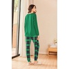 image:imageEkouaer Womens Pajamas Set Long Sleeve Christmas PJ Sets Soft Lounge Set for Women Sleepwear Joggers with PocketsLight Green Plaid