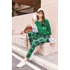 image:imageEkouaer Womens Pajamas Set Long Sleeve Christmas PJ Sets Soft Lounge Set for Women Sleepwear Joggers with PocketsLight Green Plaid