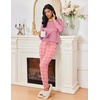 image:imageEkouaer Womens Pajamas Set Long Sleeve Christmas PJ Sets Soft Lounge Set for Women Sleepwear Joggers with PocketsLight Pink Plaid