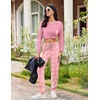 image:imageEkouaer Womens Pajamas Set Long Sleeve Christmas PJ Sets Soft Lounge Set for Women Sleepwear Joggers with PocketsLight Pink Plaid