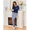 image:imageEkouaer Womens Pajamas Set Long Sleeve Christmas PJ Sets Soft Lounge Set for Women Sleepwear Joggers with PocketsNavy Blue Striped