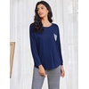 image:imageEkouaer Womens Pajamas Set Long Sleeve Christmas PJ Sets Soft Lounge Set for Women Sleepwear Joggers with PocketsNavy Blue Striped