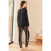 image:imageEkouaer Womens Pajamas Set Long Sleeve Christmas PJ Sets Soft Lounge Set for Women Sleepwear Joggers with PocketsOrange Pumpkin