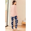 image:imageEkouaer Womens Pajamas Set Long Sleeve Christmas PJ Sets Soft Lounge Set for Women Sleepwear Joggers with PocketsPink Flowers
