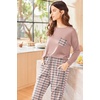 image:imageEkouaer Womens Pajamas Set Long Sleeve Christmas PJ Sets Soft Lounge Set for Women Sleepwear Joggers with PocketsPink Plaid