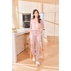 image:imageEkouaer Womens Pajamas Set Long Sleeve Christmas PJ Sets Soft Lounge Set for Women Sleepwear Joggers with PocketsPink Striped