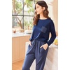 image:imageEkouaer Womens Pajamas Set Long Sleeve Christmas PJ Sets Soft Lounge Set for Women Sleepwear Joggers with PocketsPolka Dots