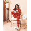 image:imageEkouaer Womens Pajamas Set Long Sleeve Christmas PJ Sets Soft Lounge Set for Women Sleepwear Joggers with PocketsRed Christmas