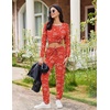 image:imageEkouaer Womens Pajamas Set Long Sleeve Christmas PJ Sets Soft Lounge Set for Women Sleepwear Joggers with PocketsRed Christmas