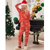 image:imageEkouaer Womens Pajamas Set Long Sleeve Christmas PJ Sets Soft Lounge Set for Women Sleepwear Joggers with PocketsRed Christmas