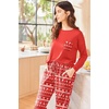 image:imageEkouaer Womens Pajamas Set Long Sleeve Christmas PJ Sets Soft Lounge Set for Women Sleepwear Joggers with PocketsRed Elk