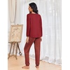 image:imageEkouaer Womens Pajamas Set Long Sleeve Christmas PJ Sets Soft Lounge Set for Women Sleepwear Joggers with PocketsRed Plaid 2