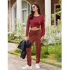 image:imageEkouaer Womens Pajamas Set Long Sleeve Christmas PJ Sets Soft Lounge Set for Women Sleepwear Joggers with PocketsRed Plaid 2