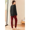 image:imageEkouaer Womens Pajamas Set Long Sleeve Christmas PJ Sets Soft Lounge Set for Women Sleepwear Joggers with PocketsRed Plaid
