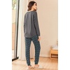 image:imageEkouaer Womens Pajamas Set Long Sleeve Christmas PJ Sets Soft Lounge Set for Women Sleepwear Joggers with PocketsStars