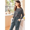 image:imageEkouaer Womens Pajamas Set Long Sleeve Christmas PJ Sets Soft Lounge Set for Women Sleepwear Joggers with PocketsStars