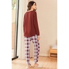 image:imageEkouaer Womens Pajamas Set Long Sleeve Christmas PJ Sets Soft Lounge Set for Women Sleepwear Joggers with PocketsWine Red Plaid