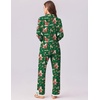 image:imageEkouaer Womens Pajamas Set Long Sleeve Sleepwear Button Down Lounge Set 2 Pieces Soft Nightwear Lace Pjs SetGreen Santa Chair