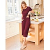 image:imageEkouaer Womens Pajamas Set Short Sleeve Top With Capri Pants Pjs 2 PIece Lounge amp Sleepwear Set SXXLDeep Red