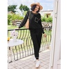 image:imageEkouaer Womens Pajamas Set Waffle Knit Long Sleeve Lounge Set 2 Piece Pj Loungewear Sleepwear SXXLBlack