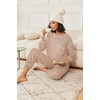image:imageEkouaer Womens Pajamas Set Waffle Knit Long Sleeve Lounge Set 2 Piece Pj Loungewear Sleepwear SXXLChampagne