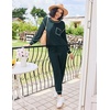 image:imageEkouaer Womens Pajamas Set Waffle Knit Long Sleeve Lounge Set 2 Piece Pj Loungewear Sleepwear SXXLGreen