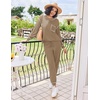 image:imageEkouaer Womens Pajamas Set Waffle Knit Long Sleeve Lounge Set 2 Piece Pj Loungewear Sleepwear SXXLKhaki