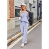 image:imageEkouaer Womens Pajamas Sets Long Sleeve Soft Sleepwear 2 Piece Velvet Pjs Lounge Sets with PocketsLight Blue