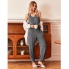 image:imageEkouaer Womens Pajamas Sleeveless Summer Lounge Set Ribbed Knit Pj Loungewear Soft Tank Sleepwear Nightwear SXXLDark Gray