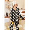 image:imageEkouaer Womens Satin Pajama Set Classic Pattern Silky Pj Sets Button Down Sleepwear LoungewearBlack Teddy Moon