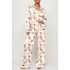 image:imageEkouaer Womens Satin Silky Pajama Set 2 Piece Print PJs Soft Loungewear Button Down Sleepwear with Elastic Waist Long PantsCcrayfish