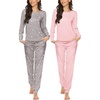 Pink White Stripes&grey White Star