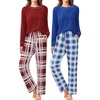 Wine Red Plaid/Blue Plaid