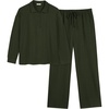 image:imageEkouaer Lounge Sets for Women 2 Piece Outfits 2024 Long Sleeve Top with Pants Sweatsuit Tracksuit SXXLArmy Green