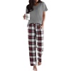 Wine Red-white Plaid