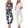 Navy Blue Flower+white Flower
