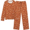 image:imageEkouaer Womens Pajamas Set 2 Piece Lounge Sets Long Sleeve Crewneck Top and Pants Soft Pjs with PocketsTeddy Bear Dessert Jeddybrown